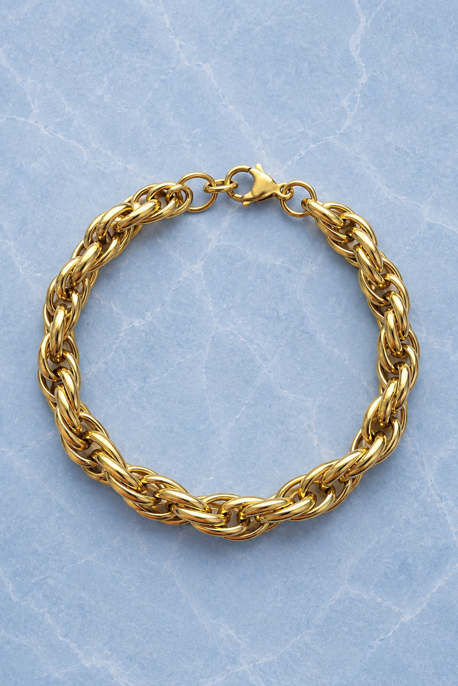 Bracelet Gabriel or, bracelet homme en acier inoxydable – Velyra Paris, vue 1